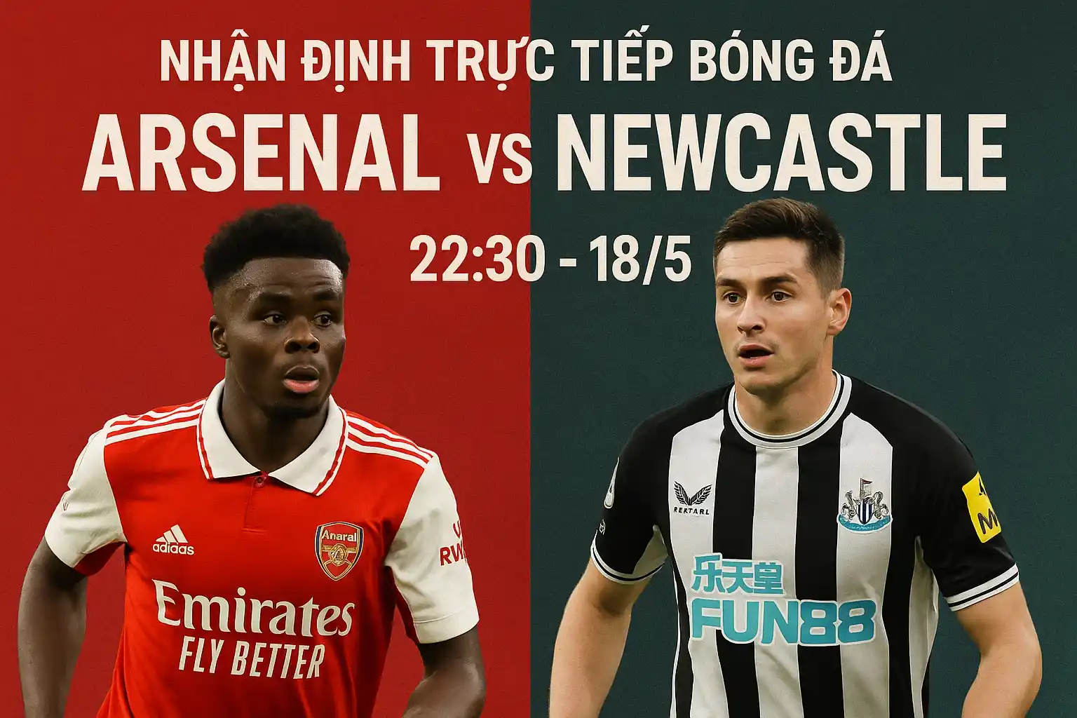 Nhận định trực tiếp bóng đá Arsenal vs Newcastle